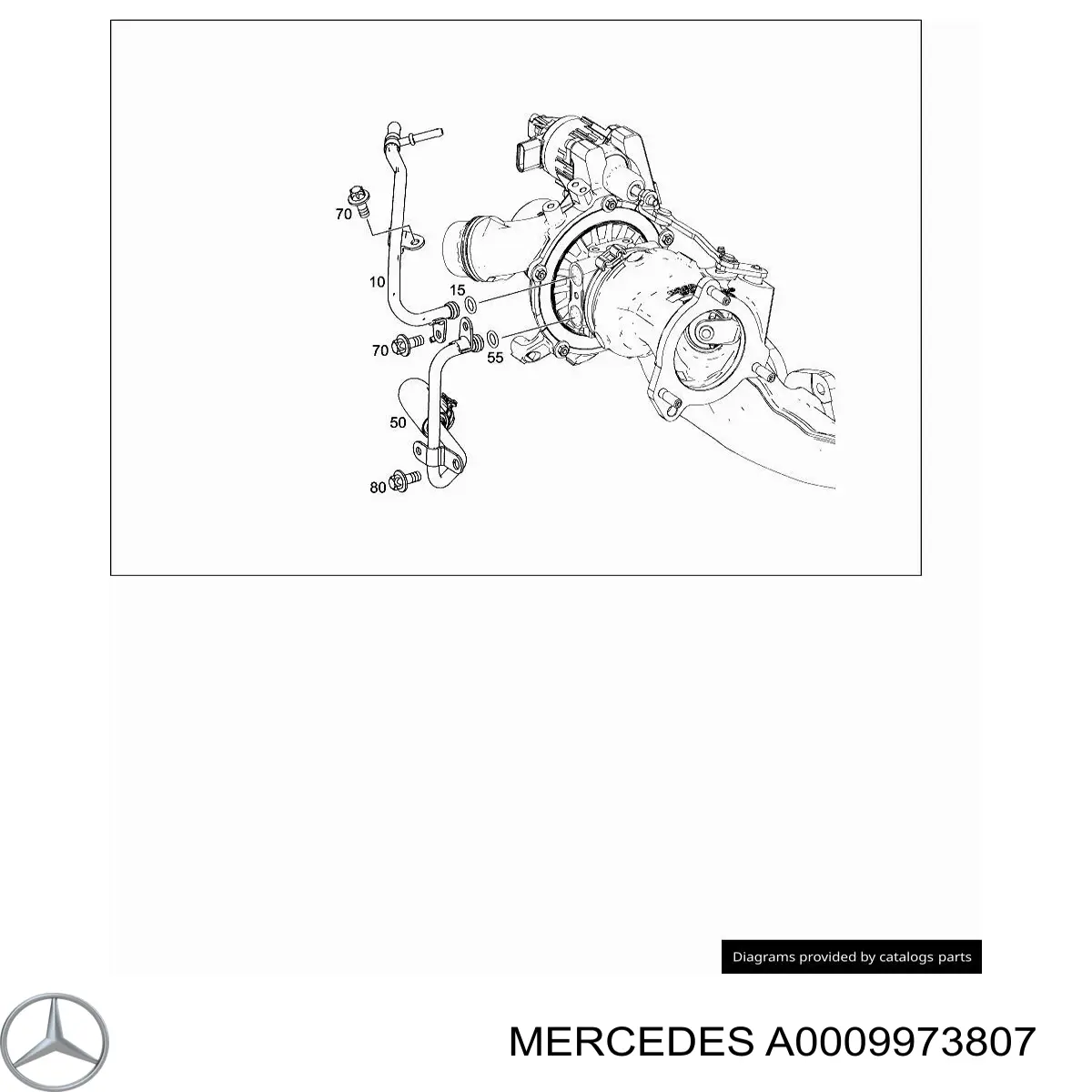 A0009973807 Mercedes прокладка (кільце шланга охолодження турбіни, подачі)