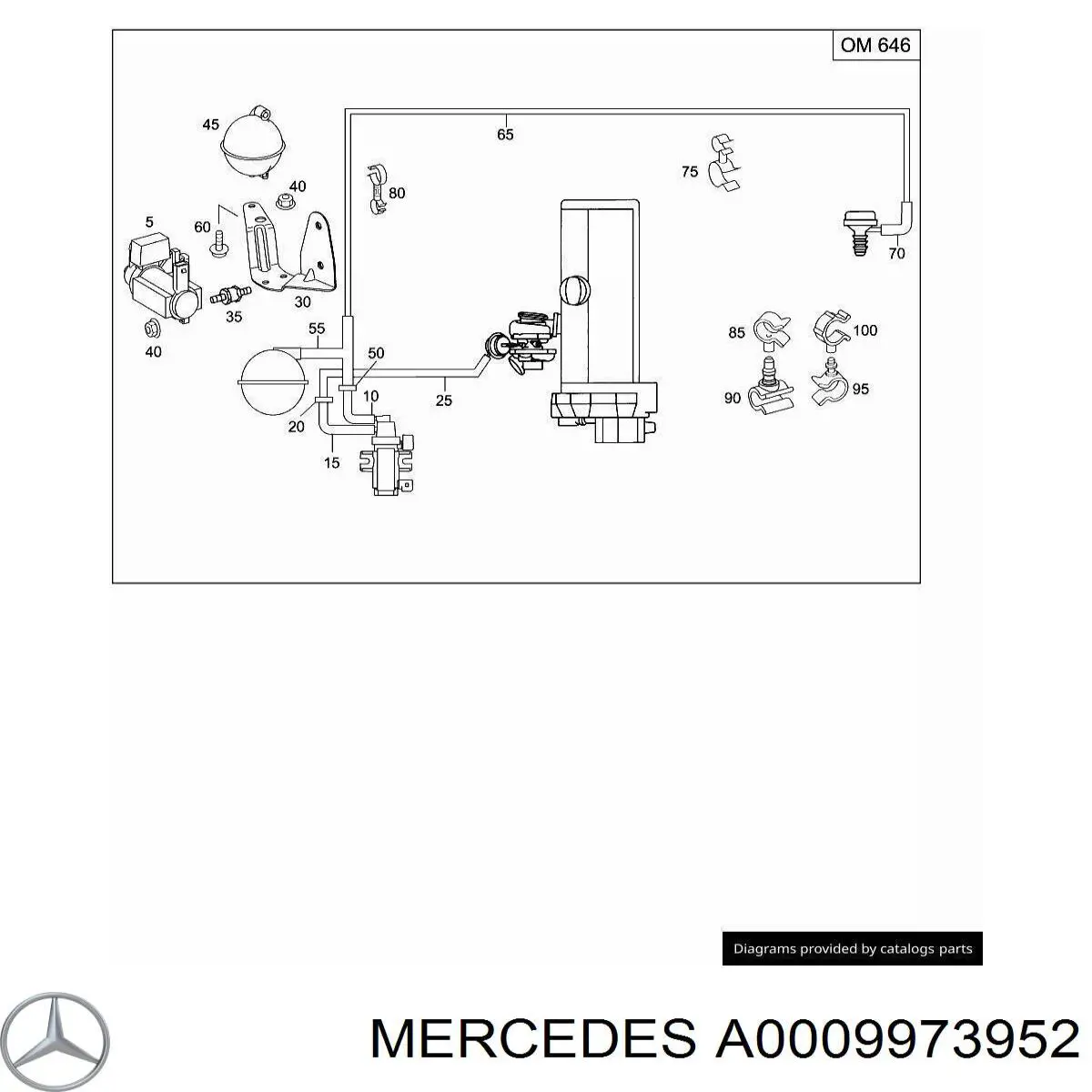  Mercedes A0009973952 ціна, від 0.71 USD