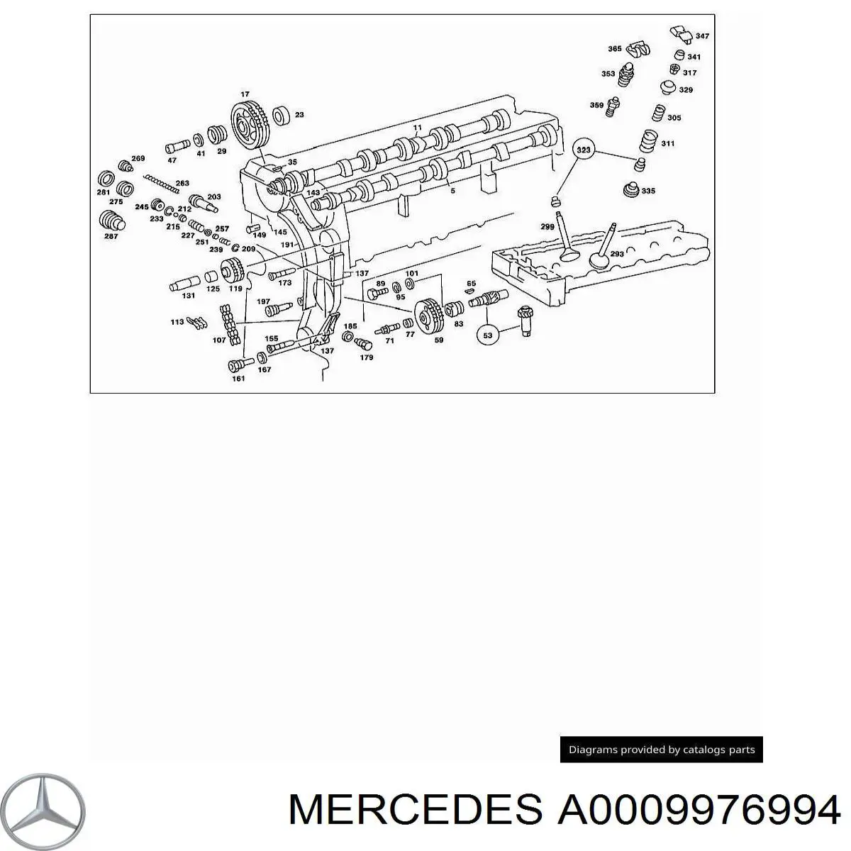 A0009976994 Mercedes Ланцюг приводу распредвала