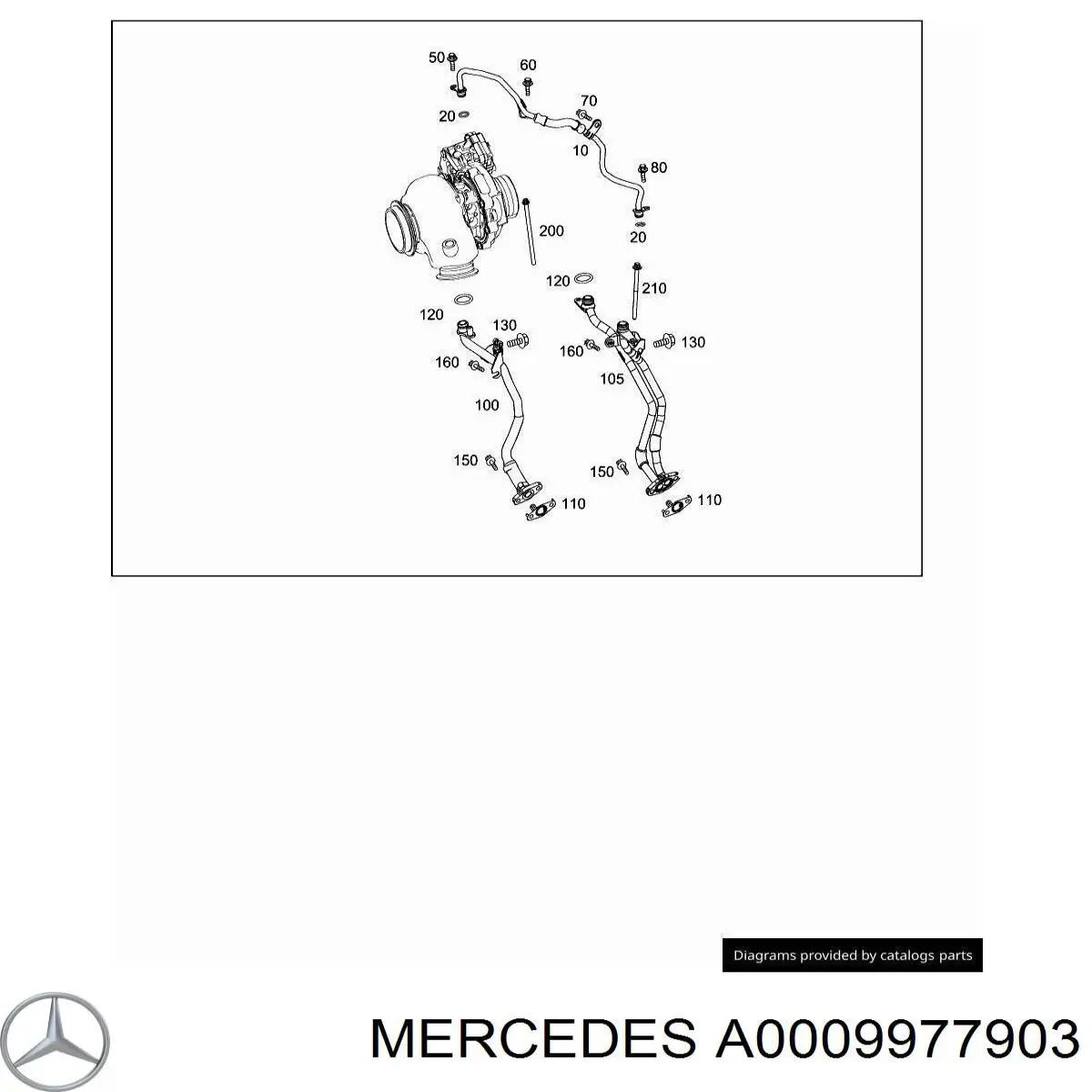 Прокладка (кільце) шланга охолодження турбіни, подачі на Mercedes CLS (C257)