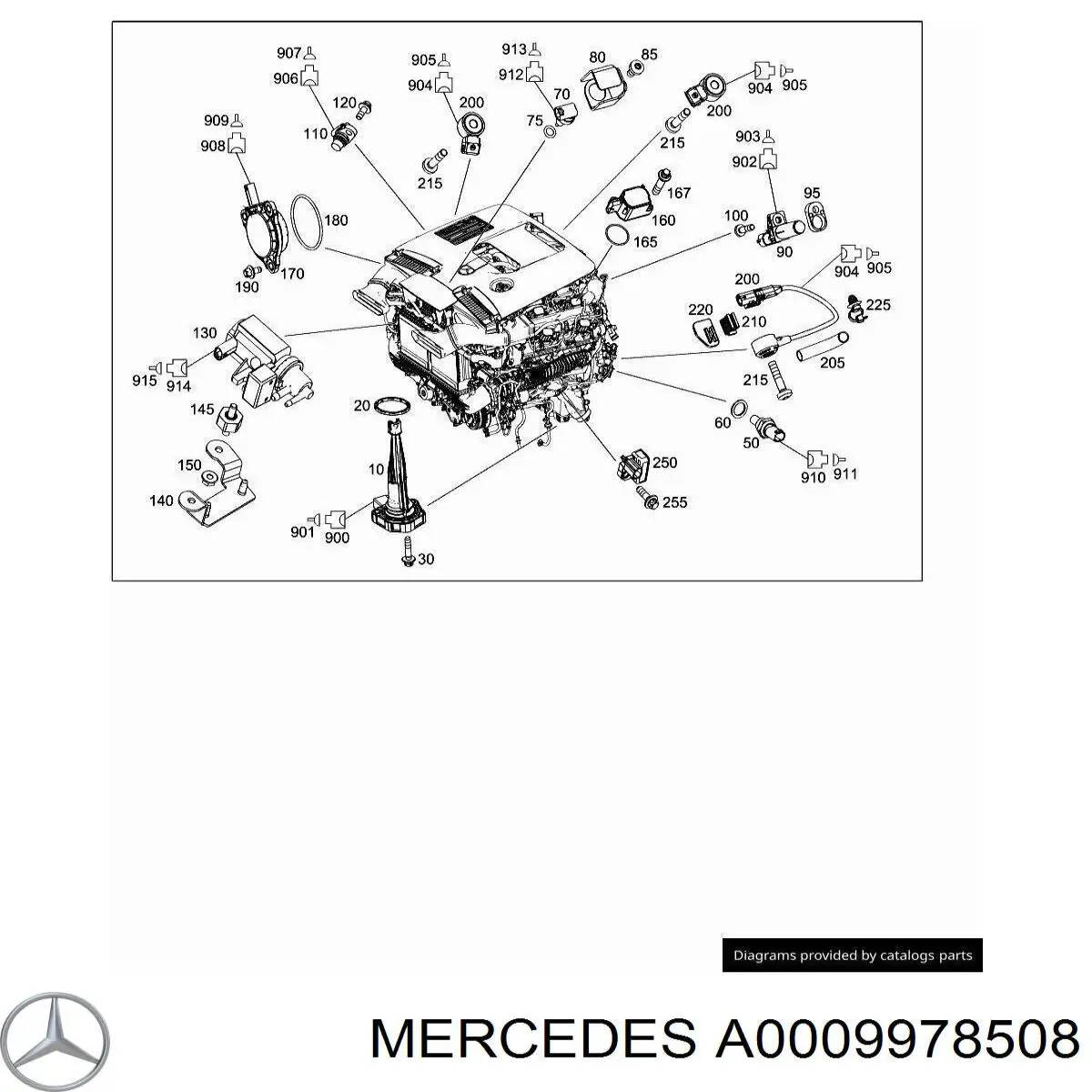 000997850864 Mercedes прокладка шланга відводу масла від турбіни