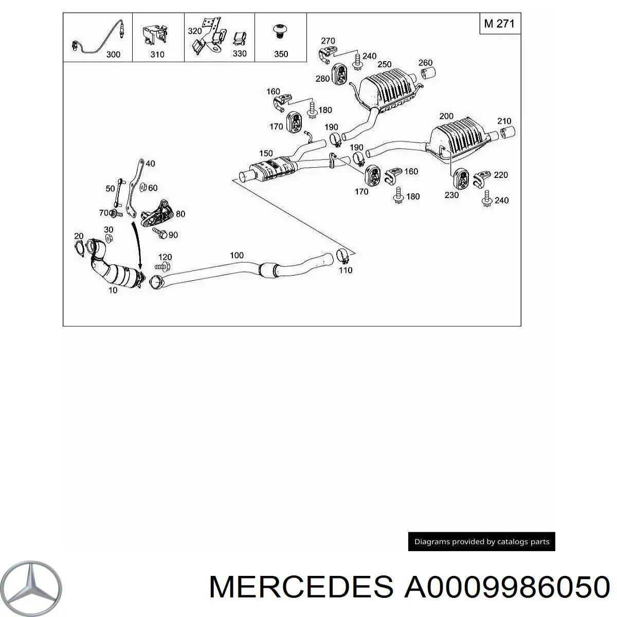 Купити A0009986050 Mercedes Пістон (кліп) кріплення обшивки кришки багажника