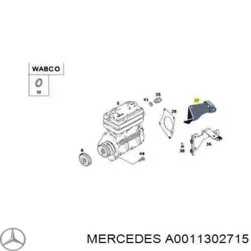 Купити A0011302715 Mercedes Ремкомплект, прокладки компресора (TRUCK)