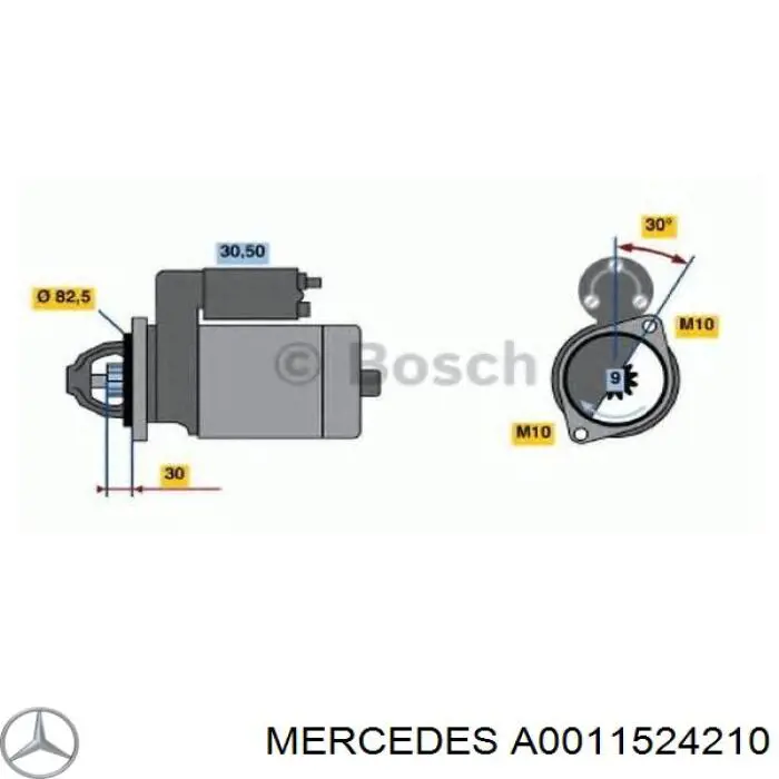 A0011524210 Mercedes реле втягує стартера