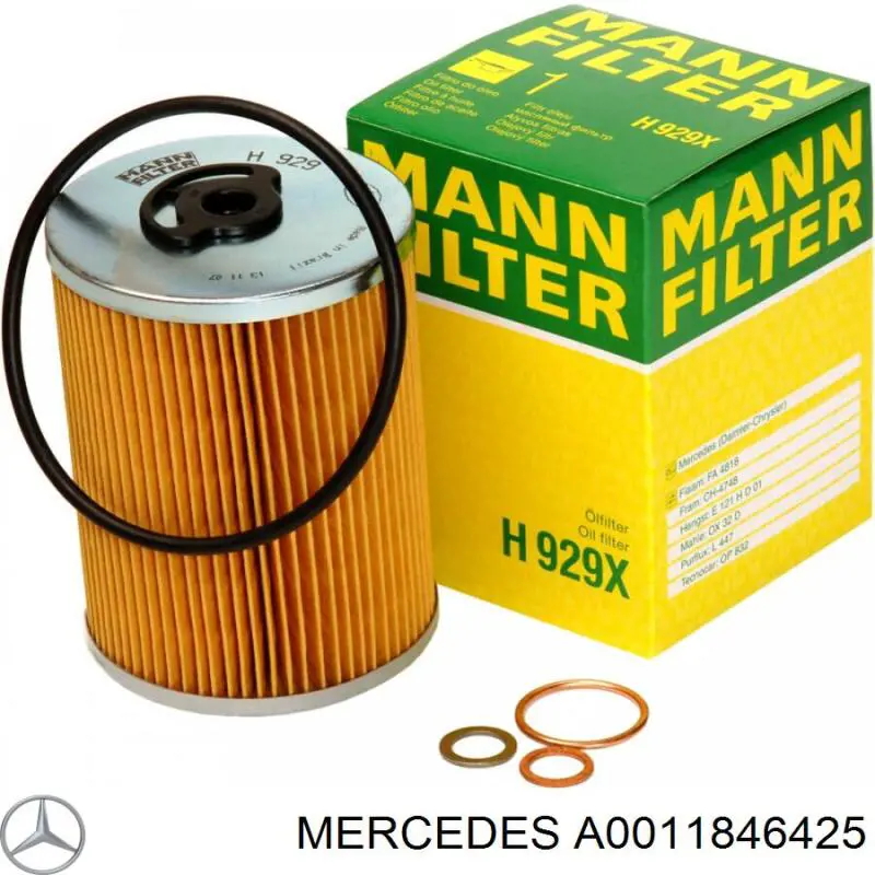 Масляний фільтр двигуна Mercedes A0011846425 ціна, від 2.92 USD