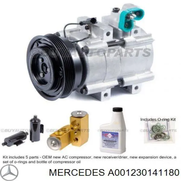 Компресор кондиціонера A001230141180 Mercedes