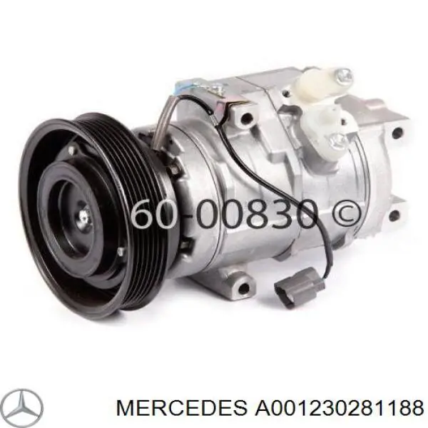 Компресор системи кондиціювання Mercedes A001230281188 ціна, від 146.51 USD
