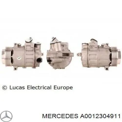 Компресор системи кондиціювання Mercedes A0012304911 ціна, від 90.29 USD