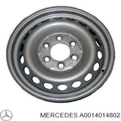 A0014014802 Mercedes диск колісний стальний (штампований)