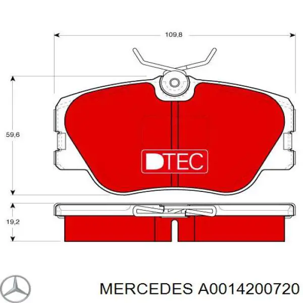 Гальмівні колодки Mercedes A0014200720 ціна, від 17.38 USD