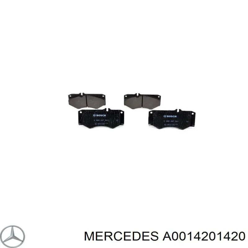 A0014201420 Mercedes колодки гальмівні передні, дискові