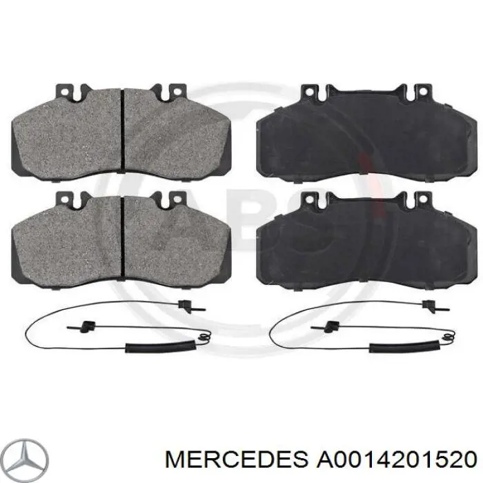 Колодки гальмові задні, дискові A0014201520 Mercedes