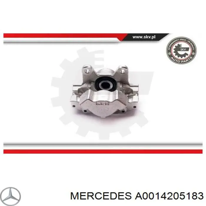 Супорт гальмівний задній правий Mercedes A0014205183 ціна, від 58.53 USD