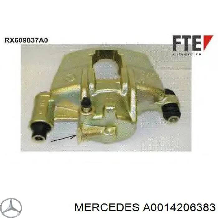 Купити A0014206383 Mercedes Супорт гальмівний передній лівий