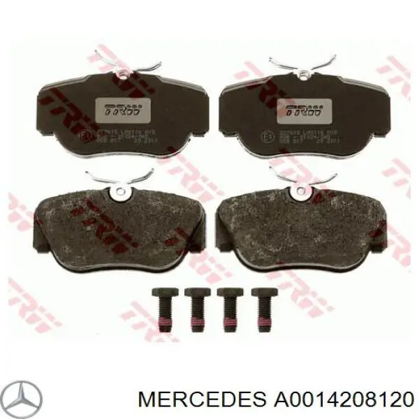 Передні тормозні колодки A0014208120 Mercedes