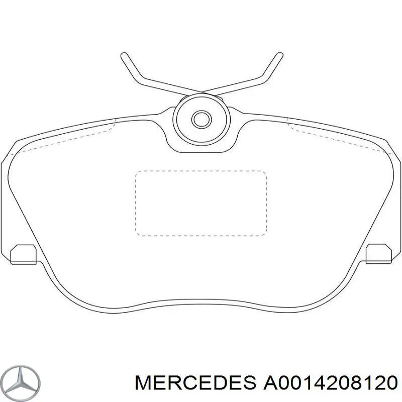 Тормозні колодки Mercedes A0014208120