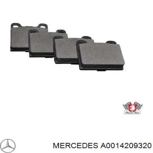 Купити A0014209320 Mercedes Задні колодки