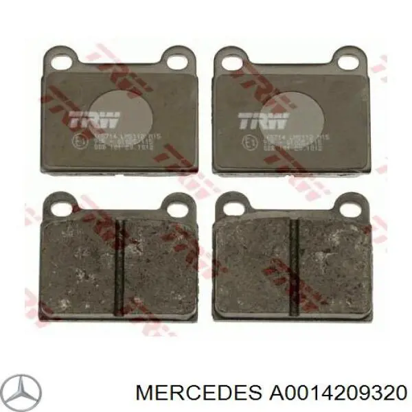 Задні гальмівні колодки Mercedes A0014209320 ціна, від 14.39 USD