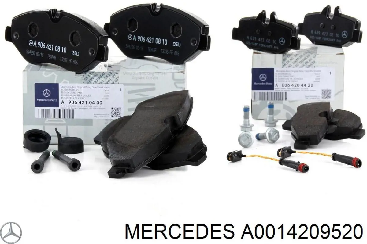 Задні гальмівні колодки A0014209520 Mercedes