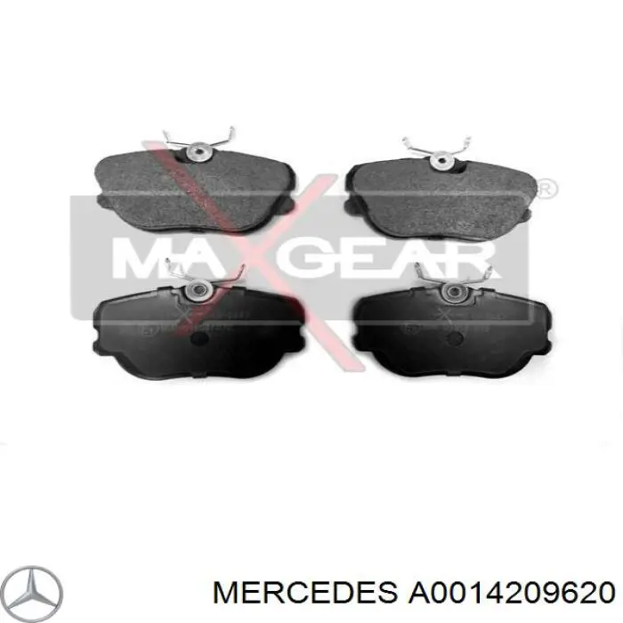 A0014209620 Mercedes колодки гальмівні передні, дискові