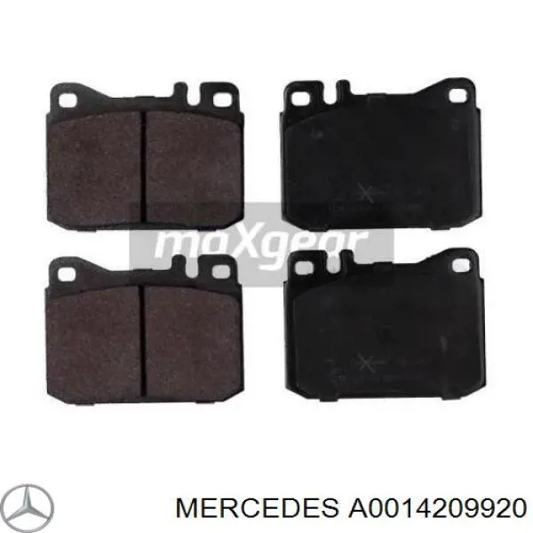 A0014209920 Mercedes колодки гальмівні передні, дискові