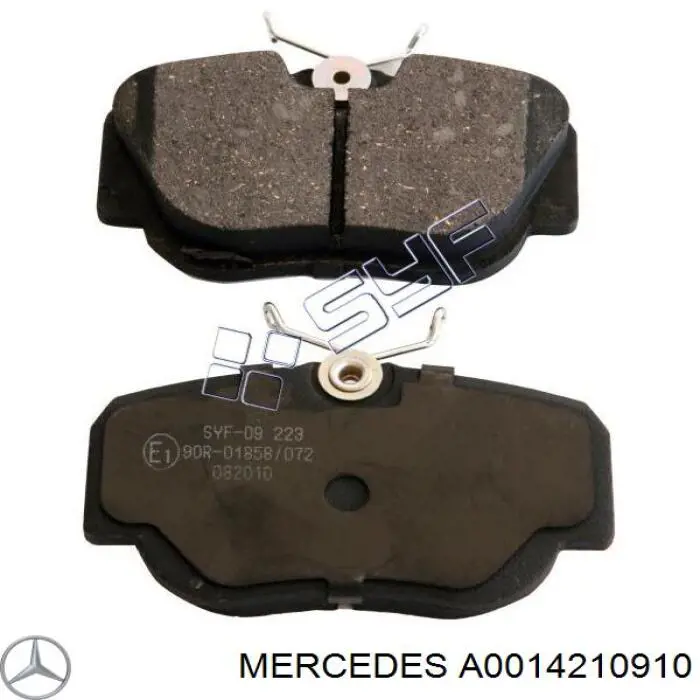 Купити A0014210910 Mercedes Колодки гальмівні передні, дискові