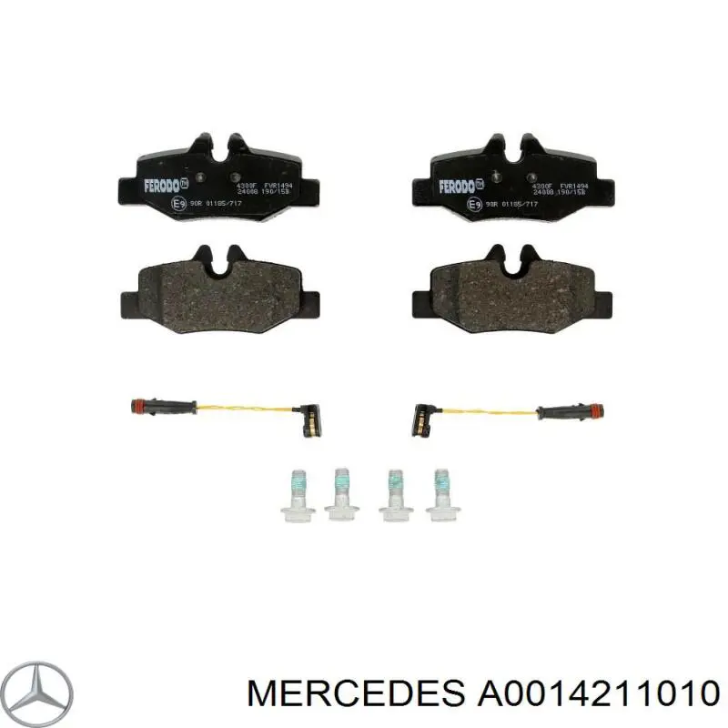 Задні гальмівні колодки Mercedes A0014211010 ціна, від 20.07 USD