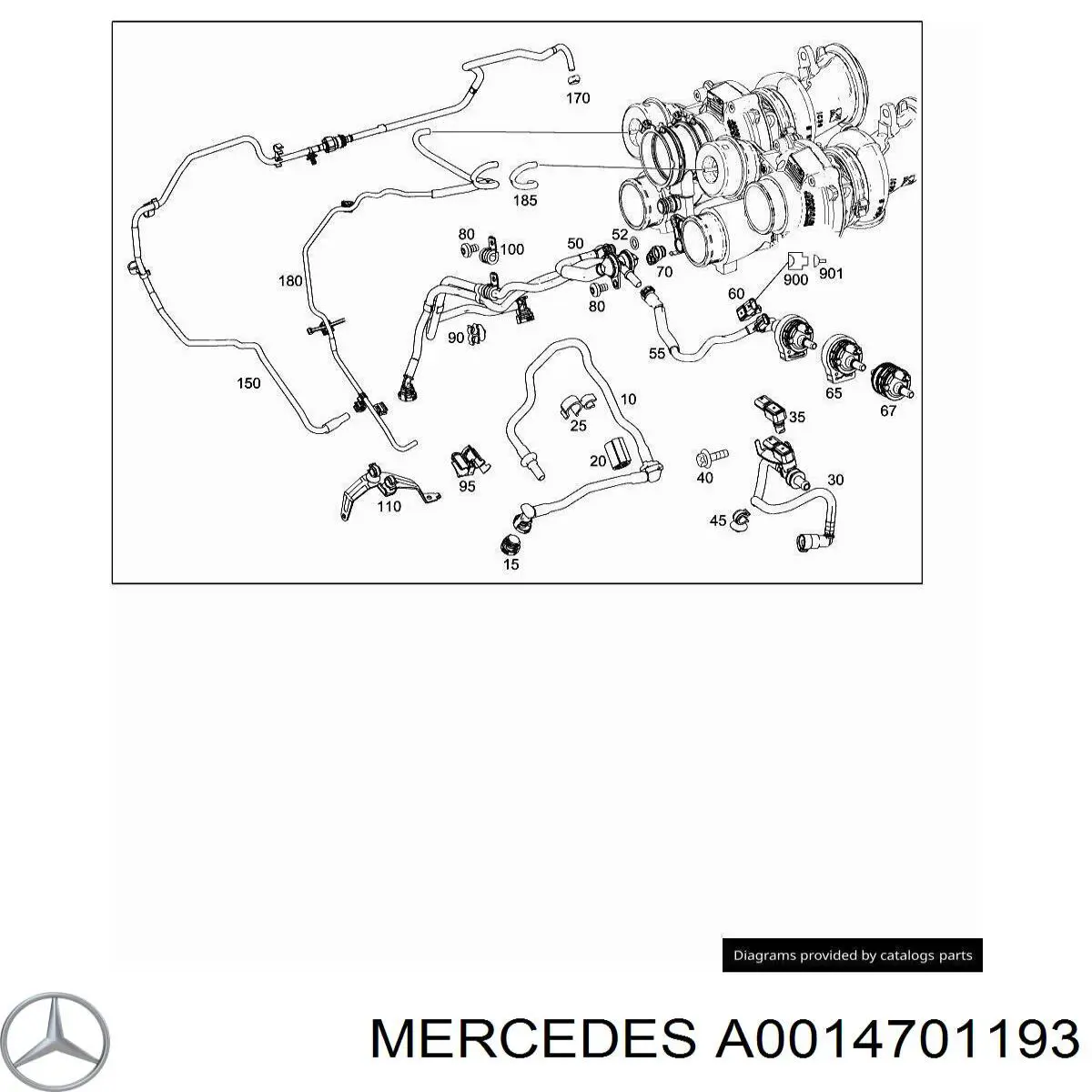 Клапан вентиляції бензобака Mercedes A001470119364 ціна, від 27.87 USD