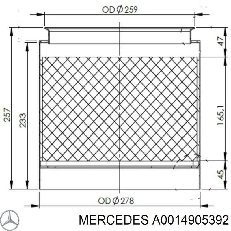 A0014905392 Mercedes 