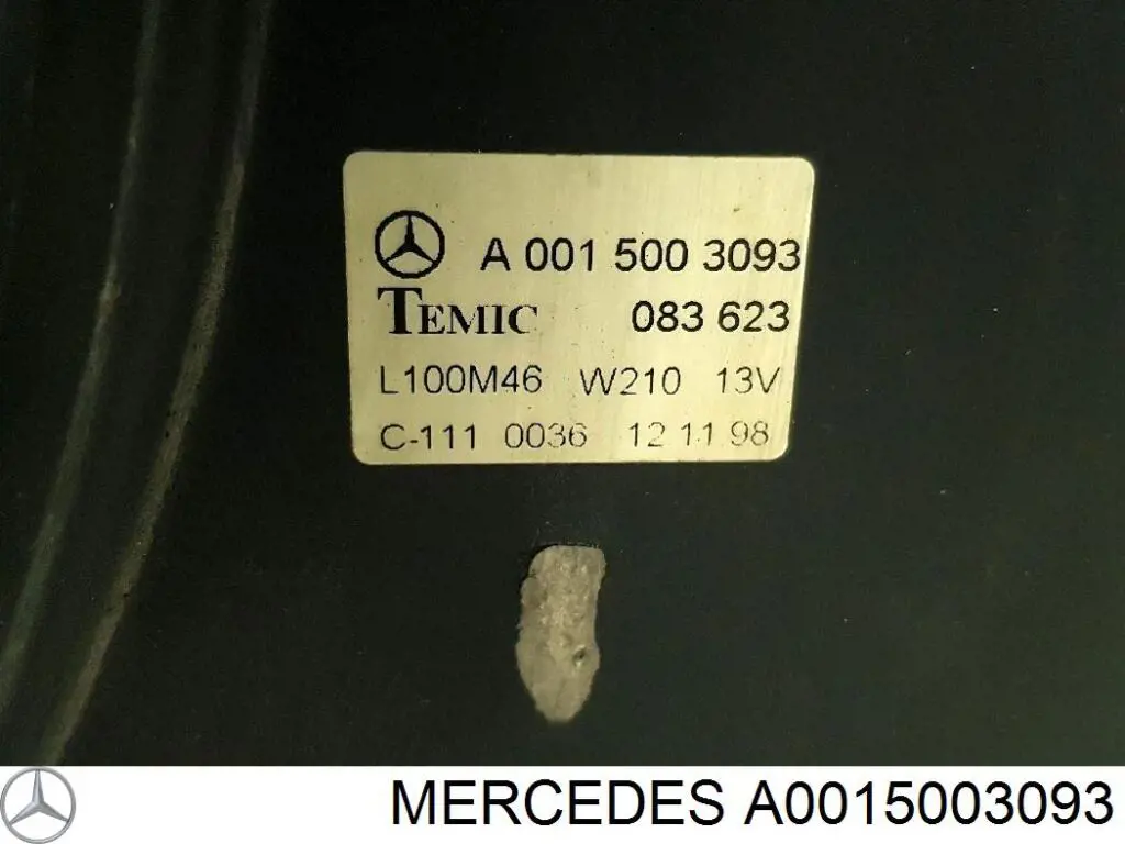 A0015003093 Mercedes дифузор радіатора охолодження, в зборі з двигуном і крильчаткою