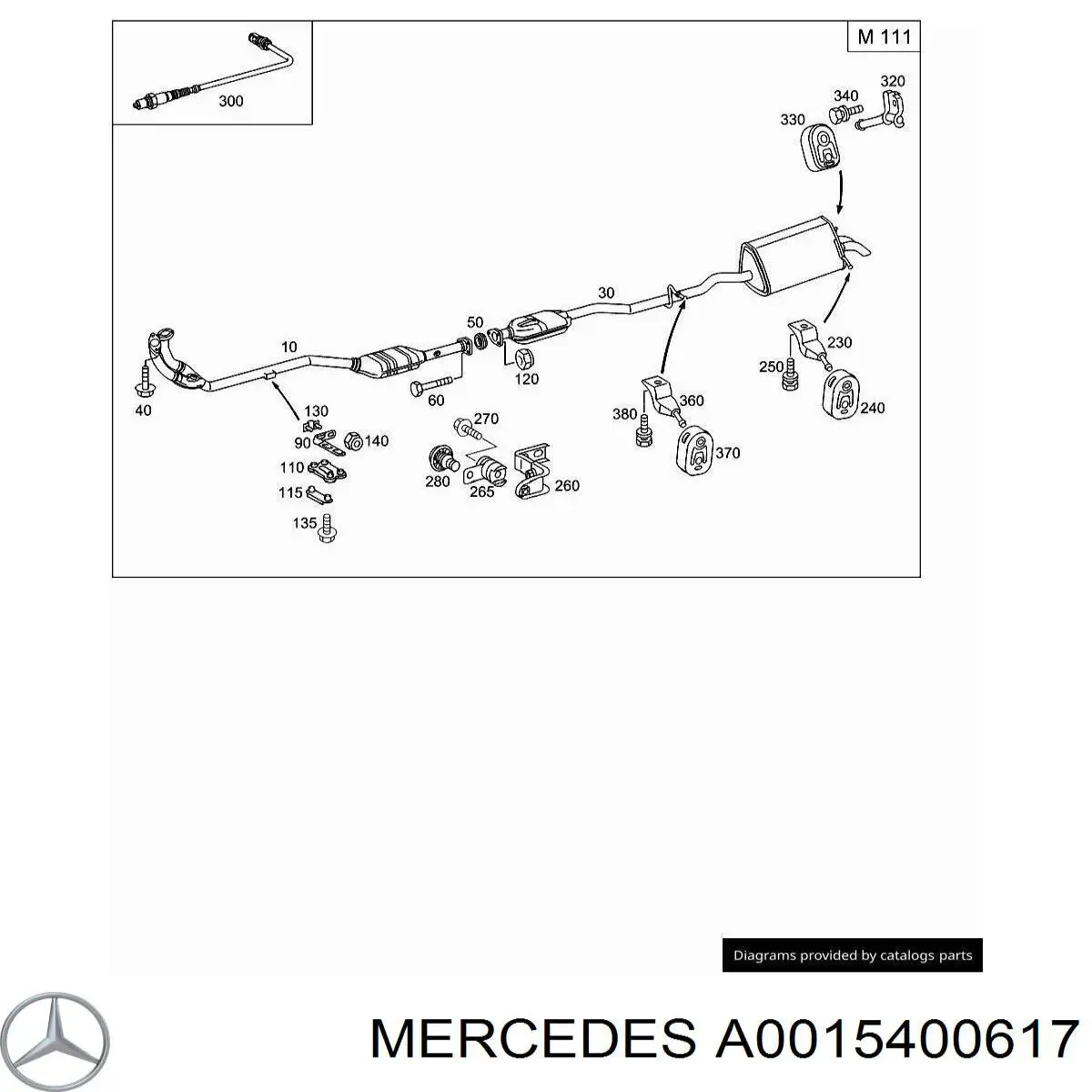 Купити A0015400617 Mercedes Лямбдазонд, датчик кисню до каталізатора