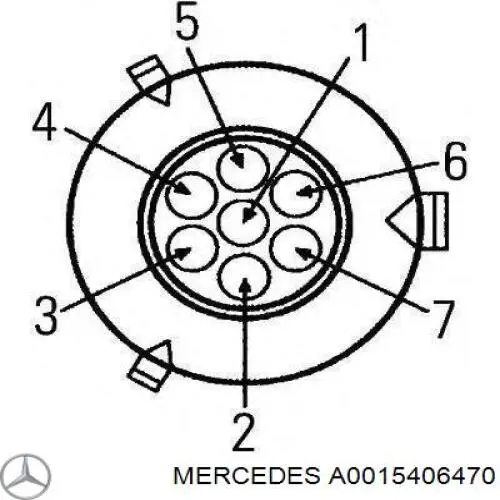 A0015406470 Mercedes Задня ліва фара
