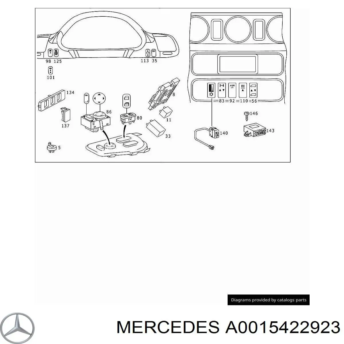 A0015422923 Mercedes 