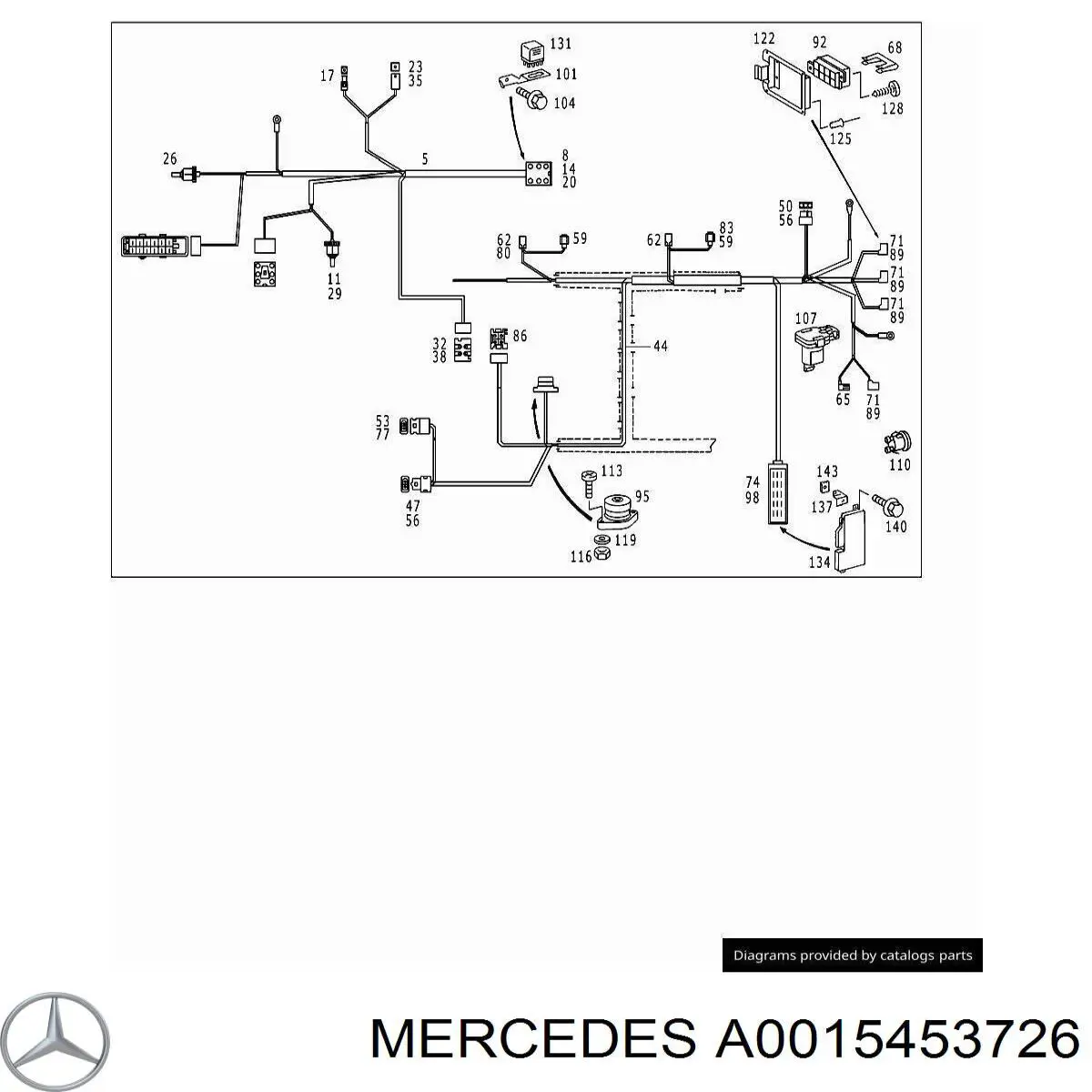 Купити A0015453726 Mercedes Пін (наконечник) дроту