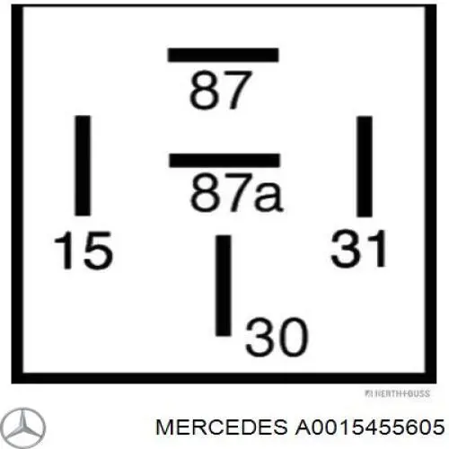 A0015455605 Mercedes Обігрів скла вікна задка