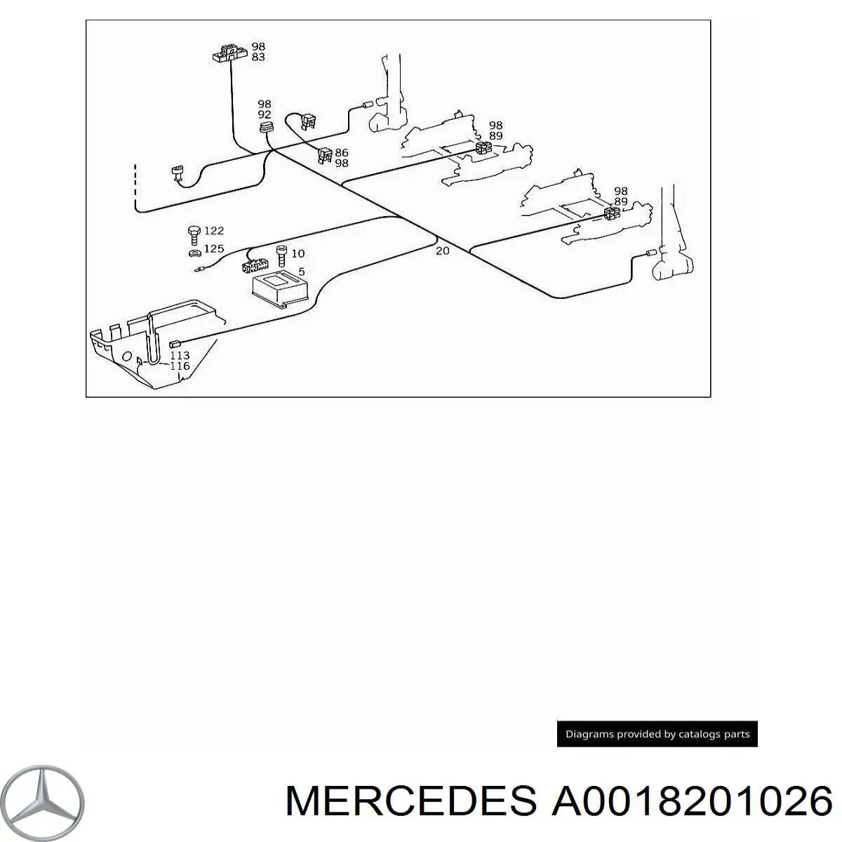 Купити A0018201026 Mercedes Модуль-процесор керування подушки безпеки