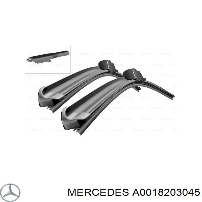 Щітка-двірник лобового скла, комплект з 2-х шт. Mercedes A0018203045 ціна, від 26.66 USD