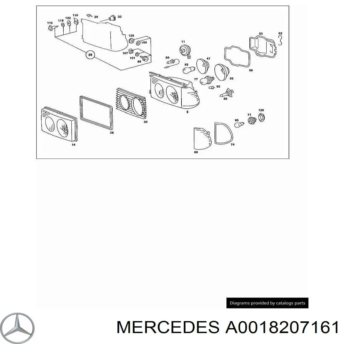 A0018207161 Mercedes фара ліва