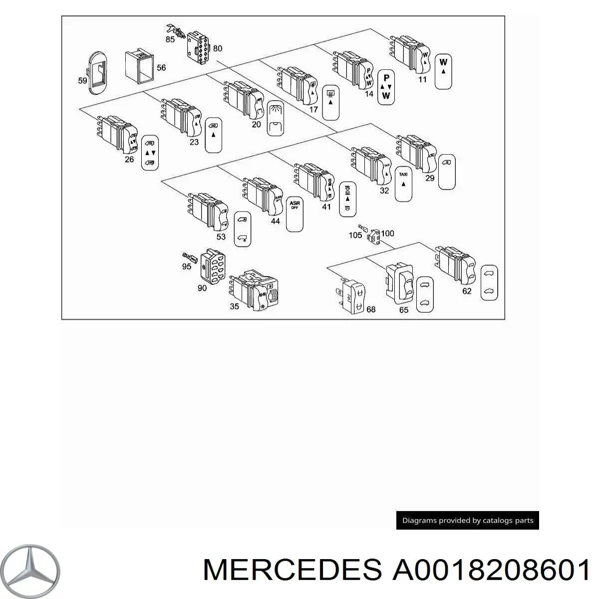  Mercedes A0018208601 ціна, від 2.33 USD