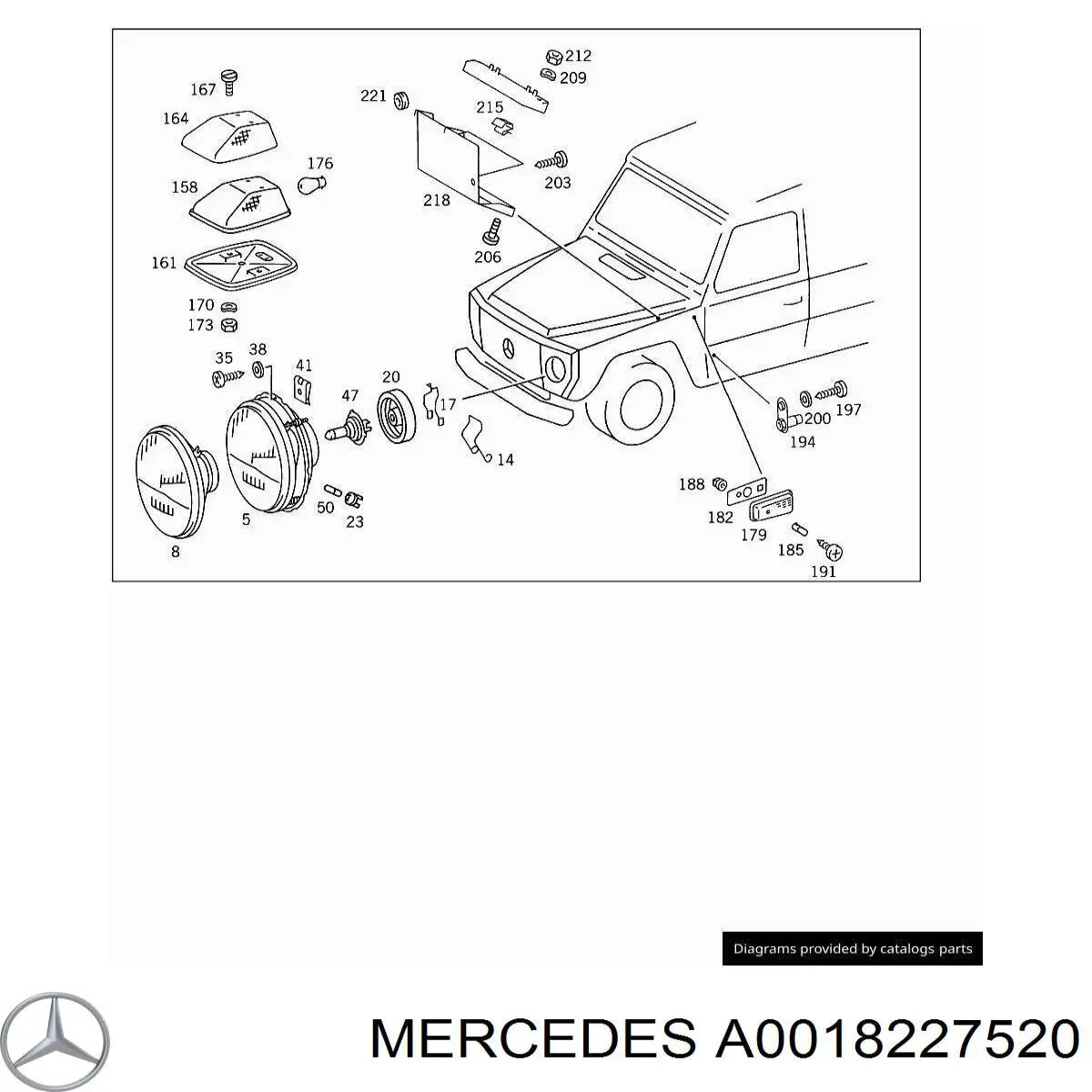 Повторювач повороту на крилі Mercedes A0018227520 ціна, від  