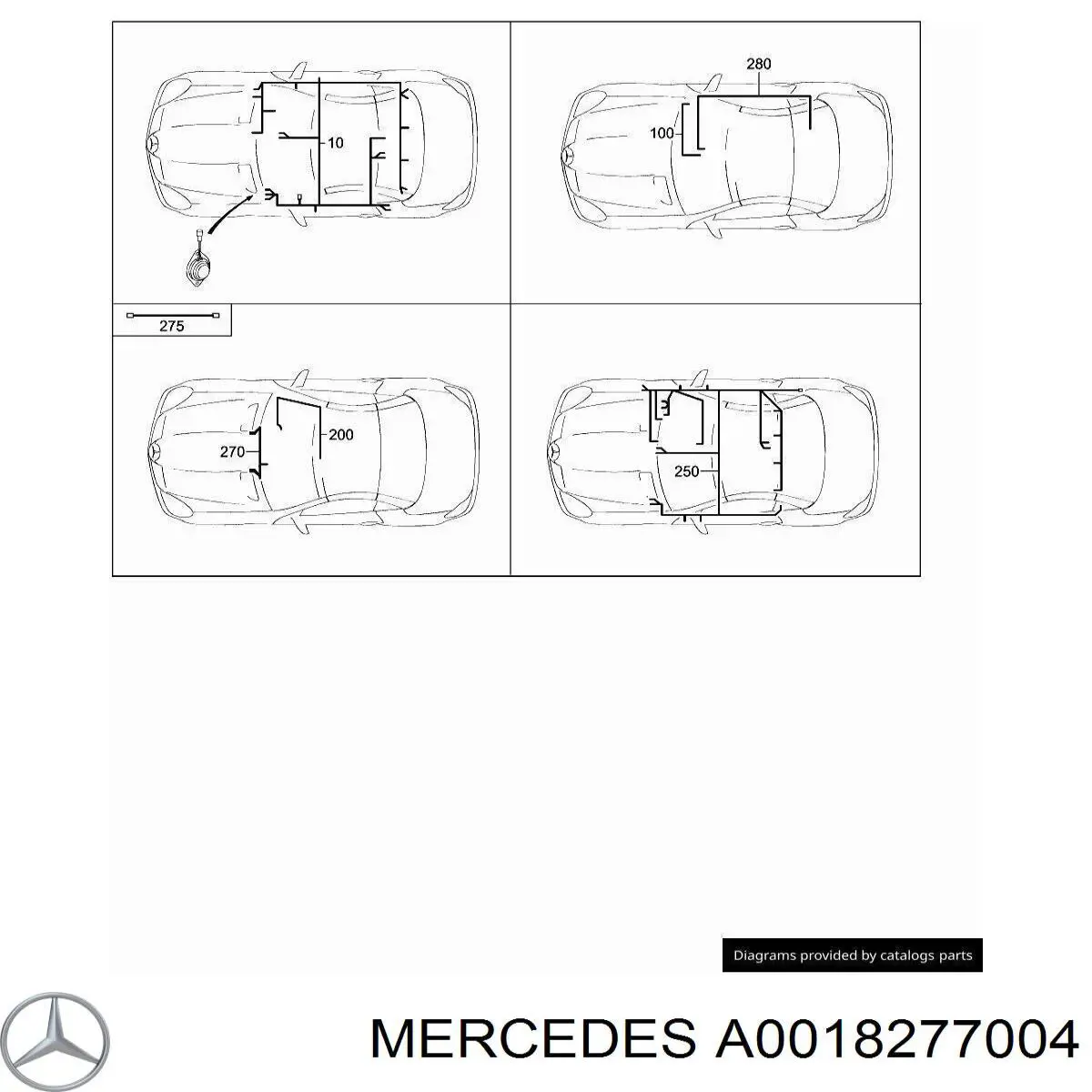 A0018276504 Mercedes Гейлінгі на дах під багажник