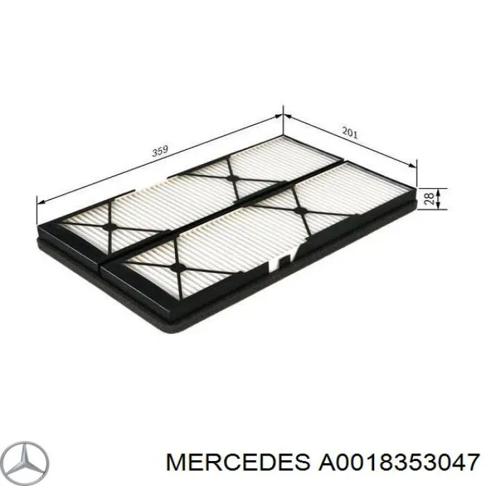 A0018353047 Mercedes фільтр салону