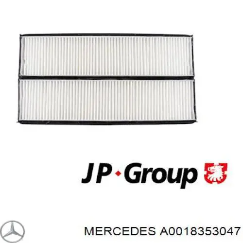 Фільтр повітряний обігрівача Mercedes A0018353047 ціна, від 7.32 USD