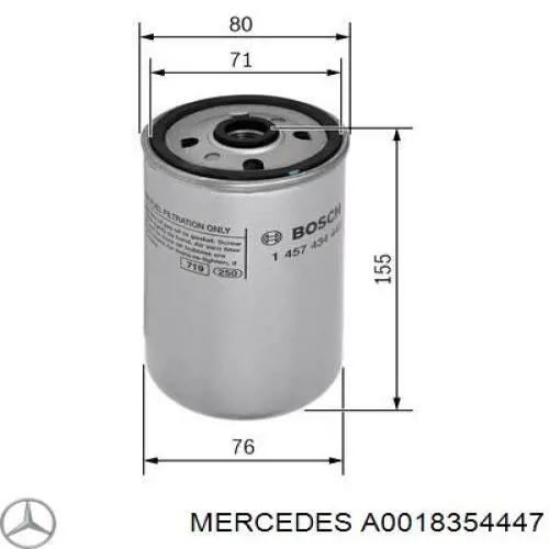 Фільтр паливний A0018354447 Mercedes