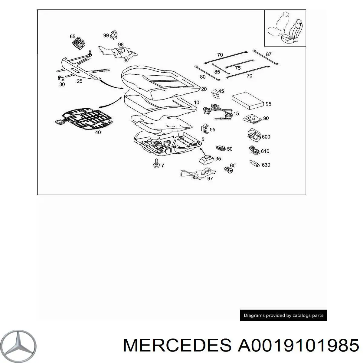 Купити A0019101985 Mercedes 