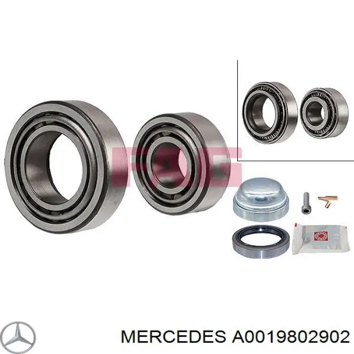 Купити A0019802902 Mercedes Підшипник маточини передньої, внутрішній