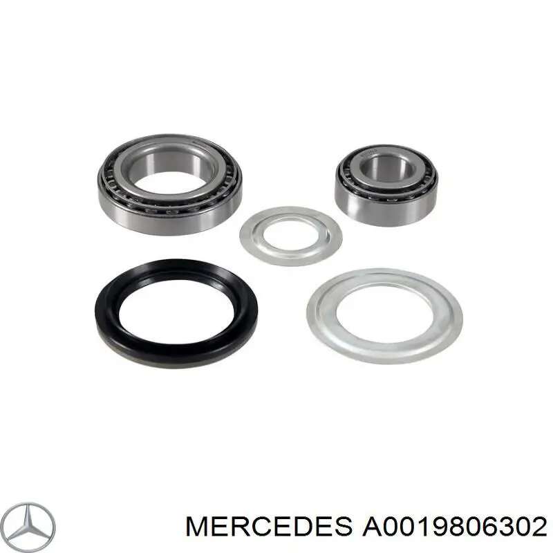 Комплект підшипник маточини передньої Mercedes A0019806302 ціна, від 12.59 USD