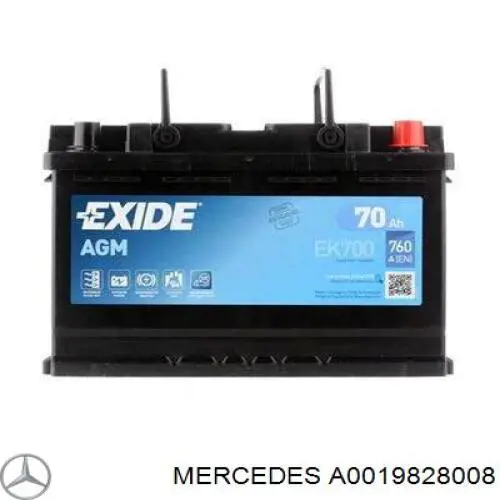 Батарея акумуляторна Mercedes A0019828008 ціна, від 137.96 USD