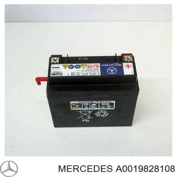 A0019828108 Mercedes акумуляторна батарея, акб
