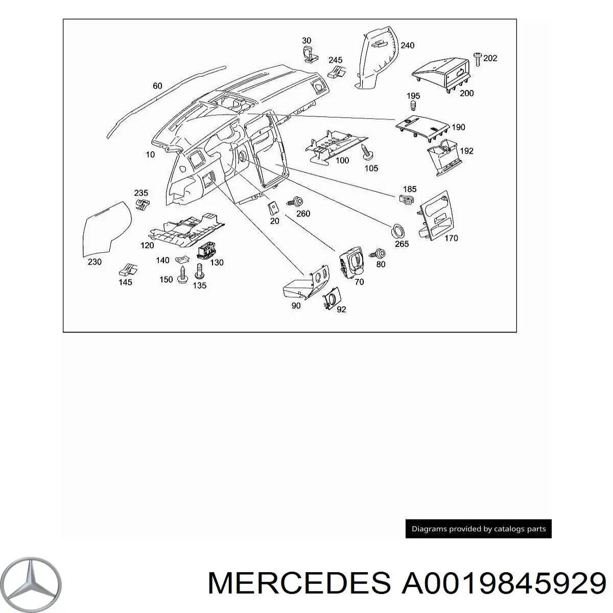  Mercedes A0019845929 ціна, від 1.18 USD
